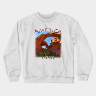 America - Utah - Double Arch day Crewneck Sweatshirt